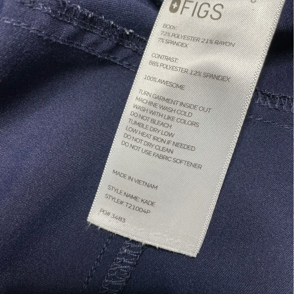 FIGS Kade Cargo Scrub Pants Navy Blue PO 3483 Size XL / P - Picture 8 of 8